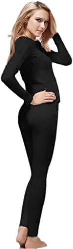 Women's Ultra Soft Thermal Underwear Top & Bottom Set With Fleece Lined