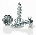 Zinc Plated Steel Hex Head Slotted Sheet Metal Screw #14