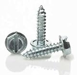 Zinc Plated Steel Hex Head Slotted Sheet Metal Screw #6