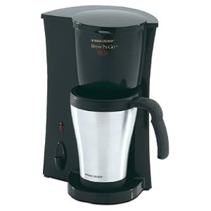 Black and Decker DCM18S Brew-N-Go Coffeemaker with Stainless Steel Travel Mug by Black & Decker