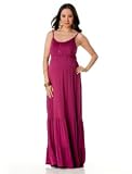 A Pea in the Pod Collection: Ella Moss Spaghetti Strap Tiered Maternity Maxi Dress