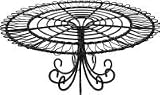 Black Wire Pedestal Holiday Wedding Cake Stand