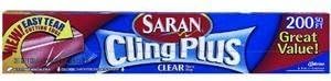 Saran Cling Plus Plastic Food Wrap 200' (Pack of 3)