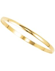 Lux Yellow Gold Half Round Bangle Bracelet