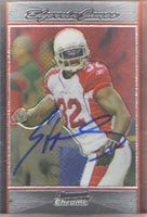 Edgerrin James, Arizona Cardinals, 2007 Bowman Chrome Autographed Card