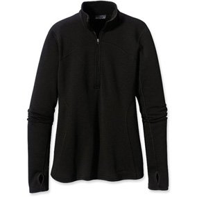 Capilene 4 Expedition Weight Zip Neck - Womens - M - BLACK