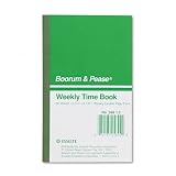 Boorum & Pease 589-1/2 24-Pages 6-3/4 x 4-1/8 Weekly Time Book