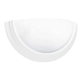 American Fluorescent FSQ213W Opus Wall Sconce, White Alabaster Glass Diffuser with White... by American Fluorescent