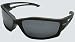 Edge Eyewear TSK21-G15-7 Kazbek Polarized Safety Glasses, Black with G-15 Silver Mirror Lens