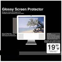 PCMICROSTORE 19w Inch Glossy Wide Screen LCD Monitor Protector Screen Shield With Wiping Cloth For Mac / PC