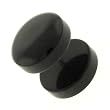Neon Black Acrylic Fake Plug - 16g - 9mm Stud - Sold as a Pair