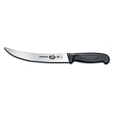 R H. Forschner by Victorinox 8-Inch Curved Breaking Knife, Black Fibrox Handle
