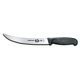 R H. Forschner by Victorinox 8-Inch Curved Breaking Knife, Black Fibrox Handle by R.H. Forschner Victorinox