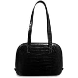Jack Georges Croco Three Way Zippered Leather Handbag by Jack Georges