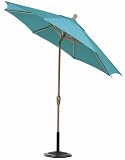 Outdoor Living : 11' Auto-tilt Umbrella Champagne Aruba Sunbrella