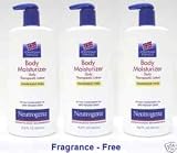 Neutrogena Fragrance-Free Norwegian Formula 24-Hour Moisturizer for Dry Rough Skin, 15.2-Pump (Pack of 3)