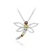Sterling Silver Multi Color Gemstone Dragonfly title=