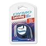 DYMO Ultra Blue Plastic Tape w Black Printing, LetraTag only, 1/2in x 13ft