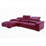 IMAGE OF Rosa 2 Piece Sectional Leather Sofa in Red