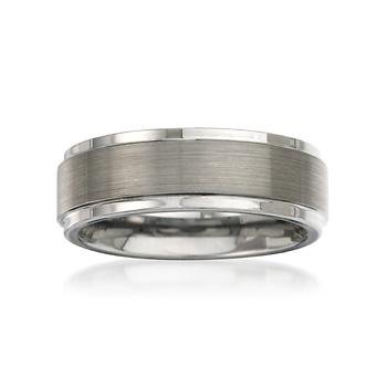 Ross-Simons Men's 7mm Tungsten Carbide Wedding Ring