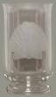 Individually Hand Etched Scallop Shell Glass Candle Shade 8"H Set / 2