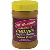 I.M. Healthy SoyNut Butter with Honey, Chunky 15 oz. (Pack of 6)