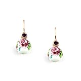 Manor House Rose Motif Bead Drop Earrings