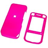 31Z%2BqYMJapL. SL160  Hot Pink Rubber Feel Snap On Hard Cover Case Cell Phone Protector for Sony Ericsson W760
