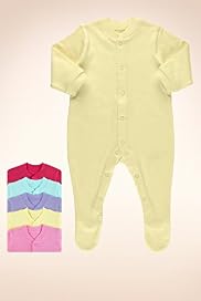 5 Pack - Pure Cotton Assorted Sleepsuits