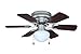 Hardware House 17-4725 Arcadia 30-Inch Satin Nickel Flush Mount Hugger Ceiling Fan, Black or Cherry Blades