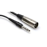 15Ft Balanced Interconnect 1/4" Trs To Xlr Male With White Earbud Headphones