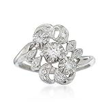C. 1950 Vintage .30 ct. t.w. Diamond Ring In 14kt White Gold. Size 7.5