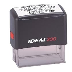 Custom Ideal 200 Self Inking Rubber Stamp