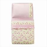 Bundle-56 Flower Basket 4 Piece Toddler Bedding Set in Pink / Green