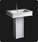 Ceramic Modern Pedestal Bathroom Vanity w/Sink