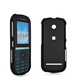Black Rubberized Snap-On Hard Skin Case Cover for Motorola Cadbury VE440 Ph ....