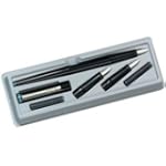 HERLITZ - set de calligraphie, 5 pièces, noir, en plastique, avec 3 pointes plumes