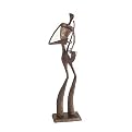 Elongated Sax Player Bronze Sculpture