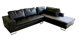 Baxton Studio 2-Piece Ettore Leather Sofa/Lying Sectional Set, Espresso Brown