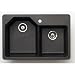 Astracast AR20MB PEGASUS Granite Offset Double Bowl Kitchen Sink, Black