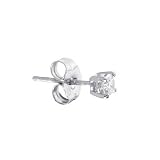 18ct White Gold 0.12ct Single Mens Diamond Stud Earring