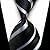 jacob alex #38692 Classic Necktie Black&White Striped WOVEN JACQUARD Silk Men's Suits Tie