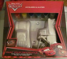 Disney Pixar Cars Paint Your Own Statue McQueen & Mater