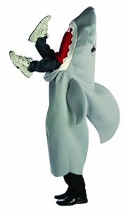 Rasta Imposta Man-Eating Shark Costume, Gray, One Size