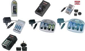 Ansmann Powerline 4 Mobil Ladegerät für Micro AAA, Mignon AA und 9V-Block