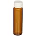 National Scientific Glass Sample Amber Vials with PTFE/Foam Urethane Liner Septum, 12ml Volume (Pack of 200)