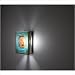 FN3IO Outdoor Wall Sconce with Three Magic Art Glass Panels Glass: Blush