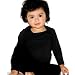 American Apparel 4007 Infant Baby Rib Long Sleeve Lap T, Black, 18-24 Months