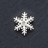 Sterling Silver CZ (Cubic Zirconia) Snowflake Pin and Pendant