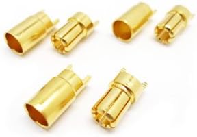 3 Pair of 5.5mm Gold Plated Bullet Connectors (3 Male + 3 Female)
